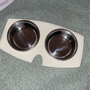 Silicone Dog Bowl Set (Creme)